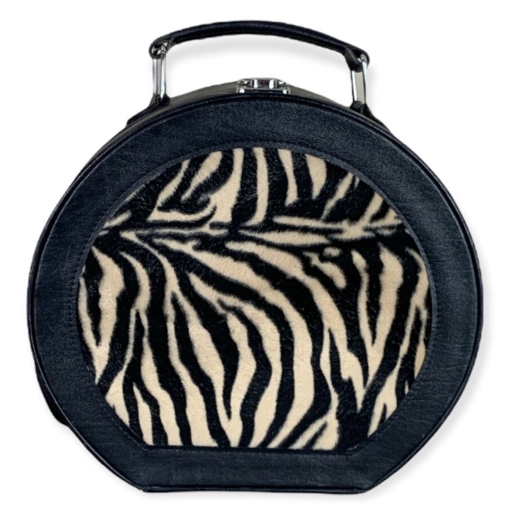 Animal Print Train Case Makeup Case Vintage
